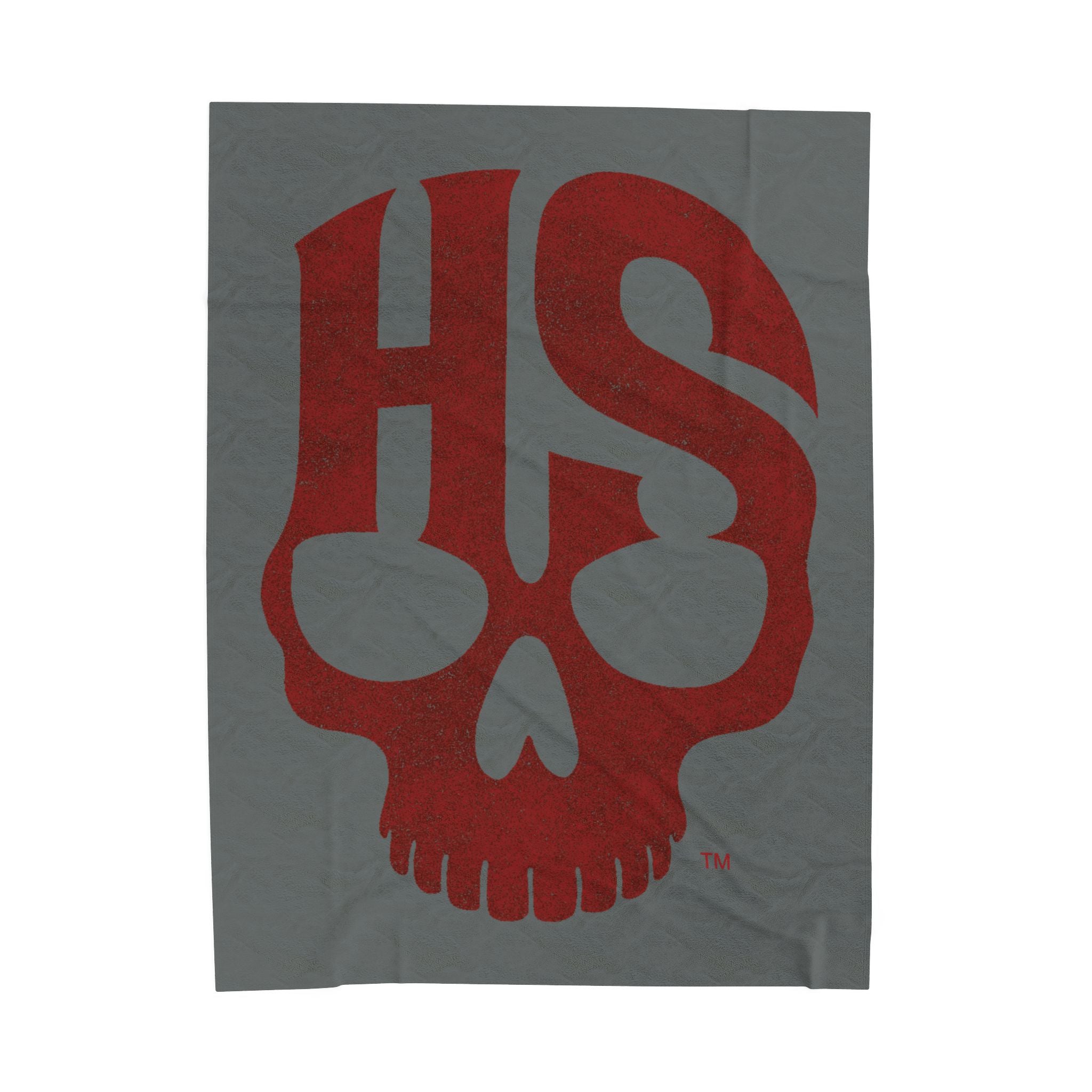 Horror Scene Skull Logo Velveteen Blanket