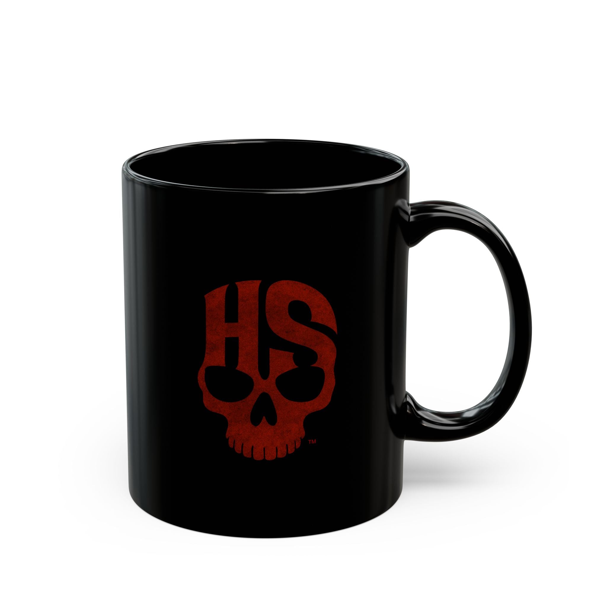 Horror Scene Skull Logo Mug: Black Edition