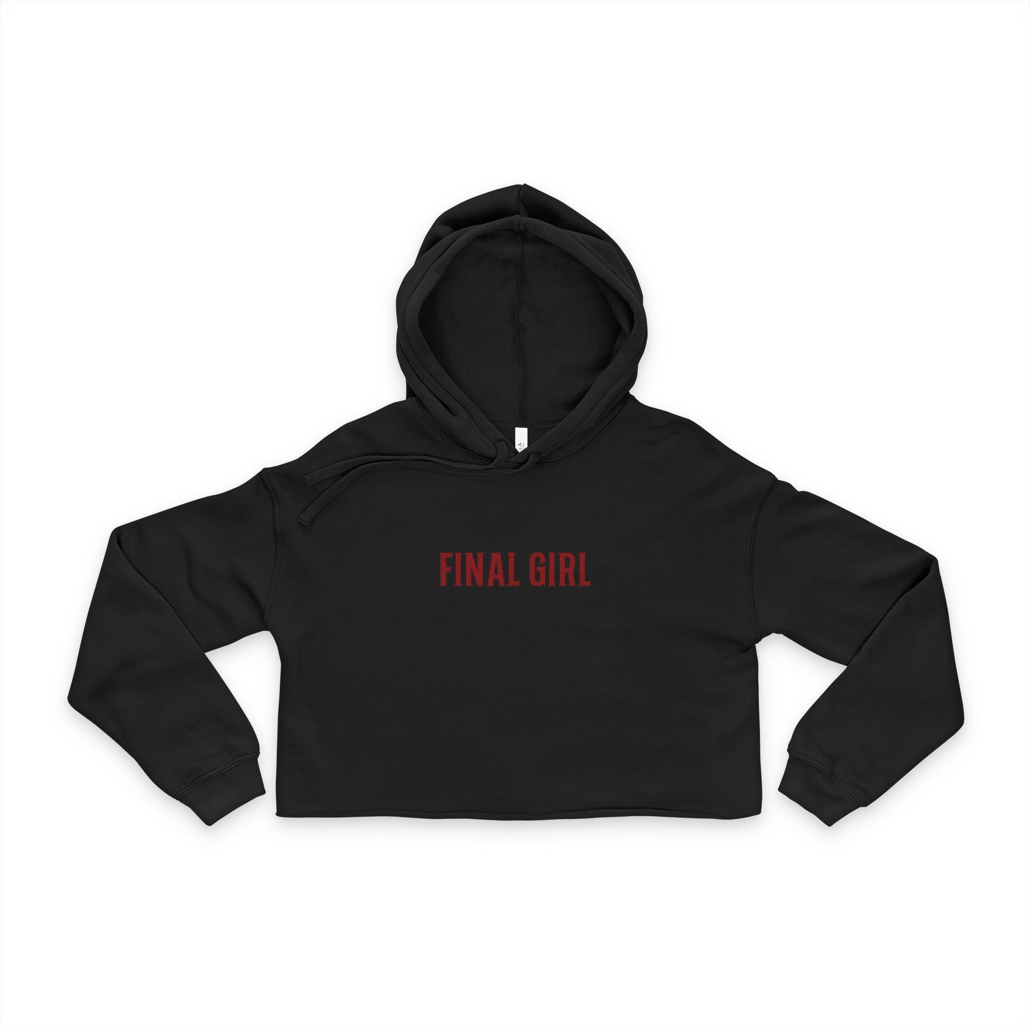 Horror Scene Final Girl Cropped Hoodie
