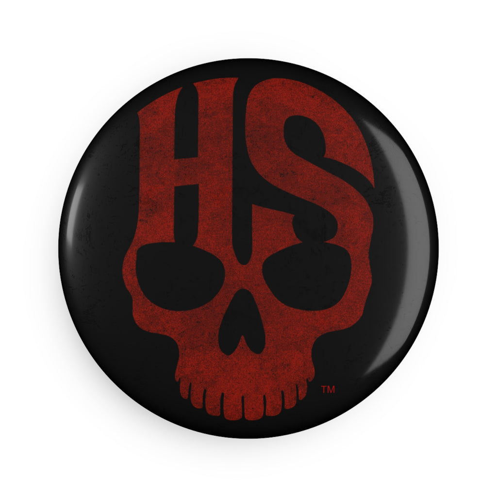 Horror Scene Skull Logo Button Magnet