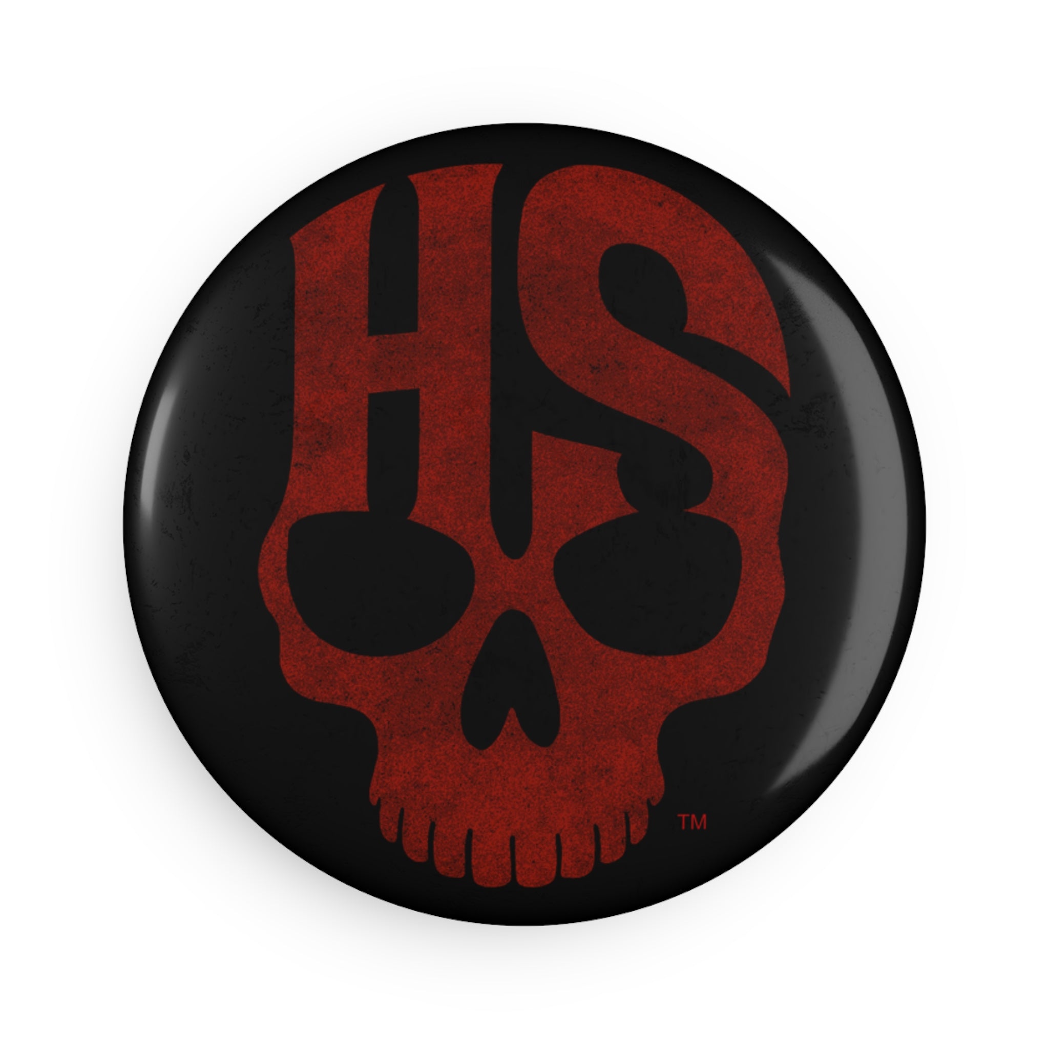 Horror Scene Skull Logo Button Magnet