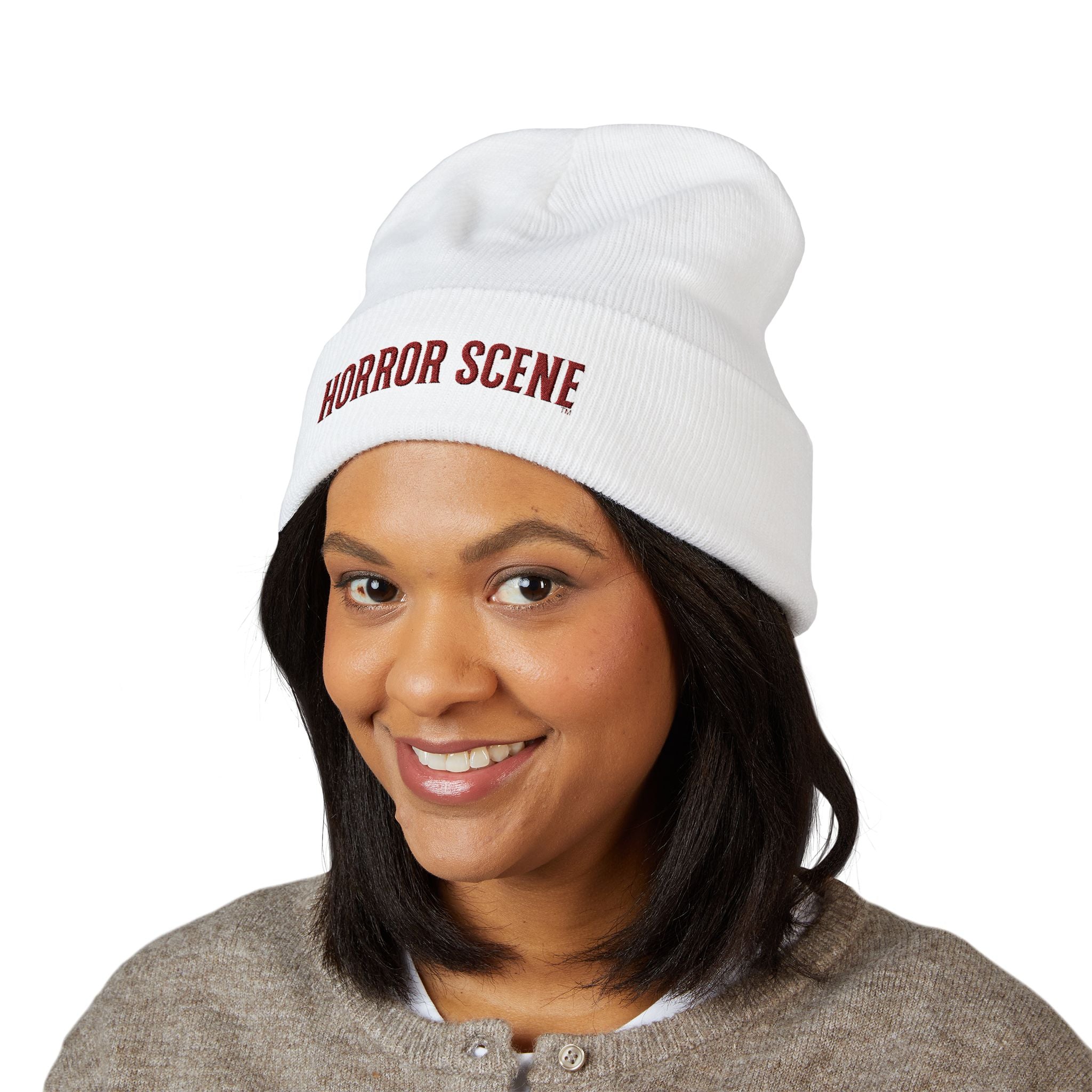 Embroidered Horror Scene Beanie