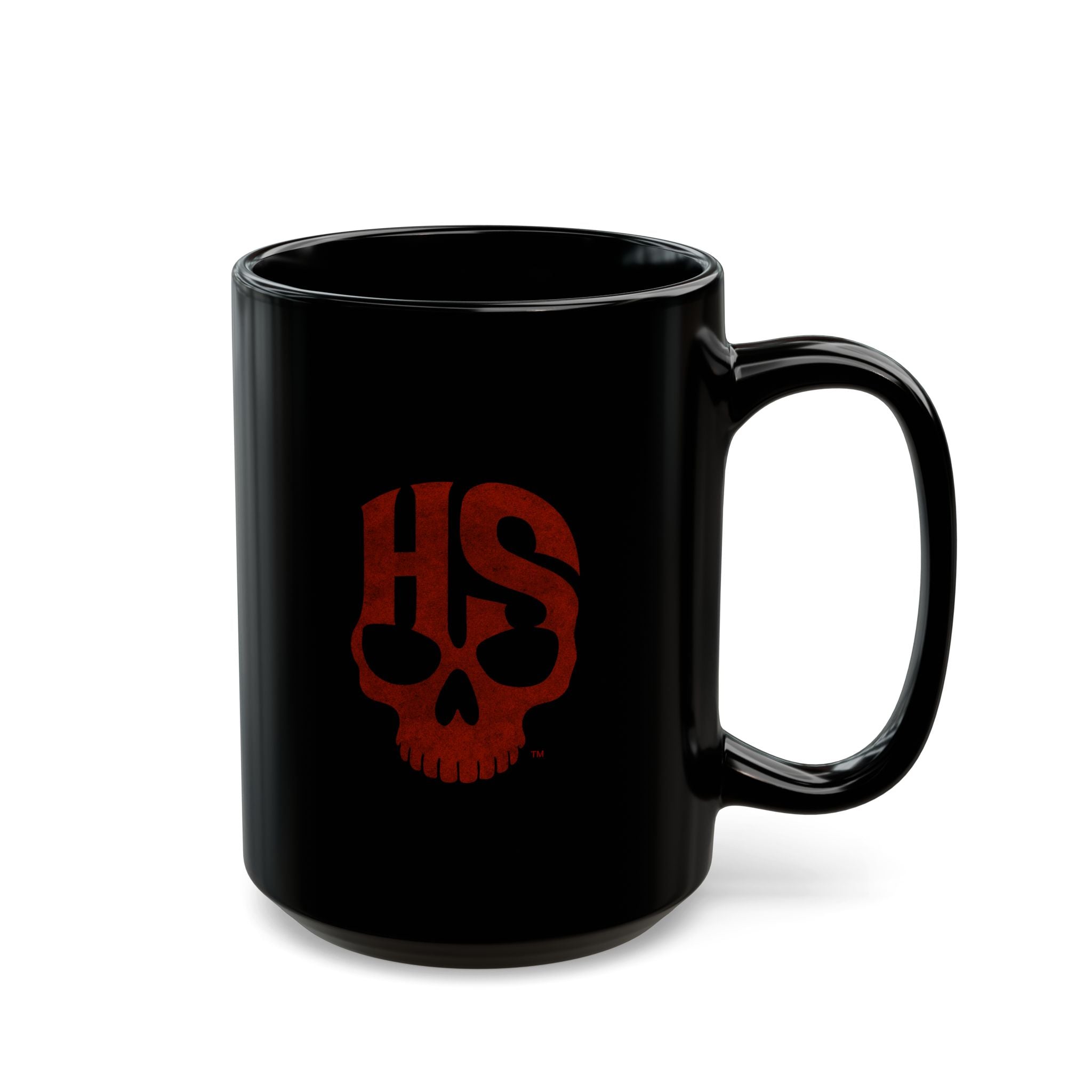 Horror Scene Skull Logo Mug: Black Edition