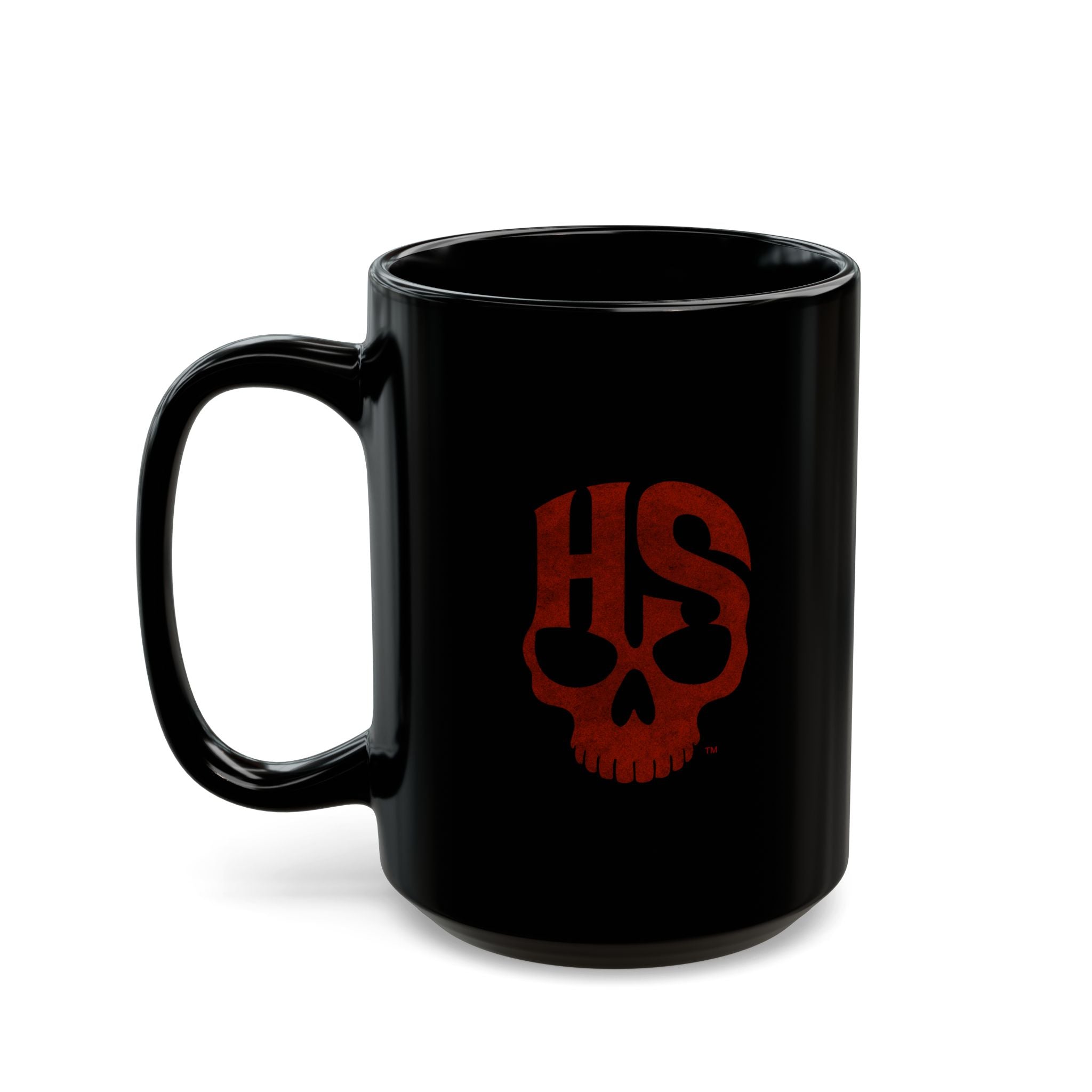 Horror Scene Skull Logo Mug: Black Edition