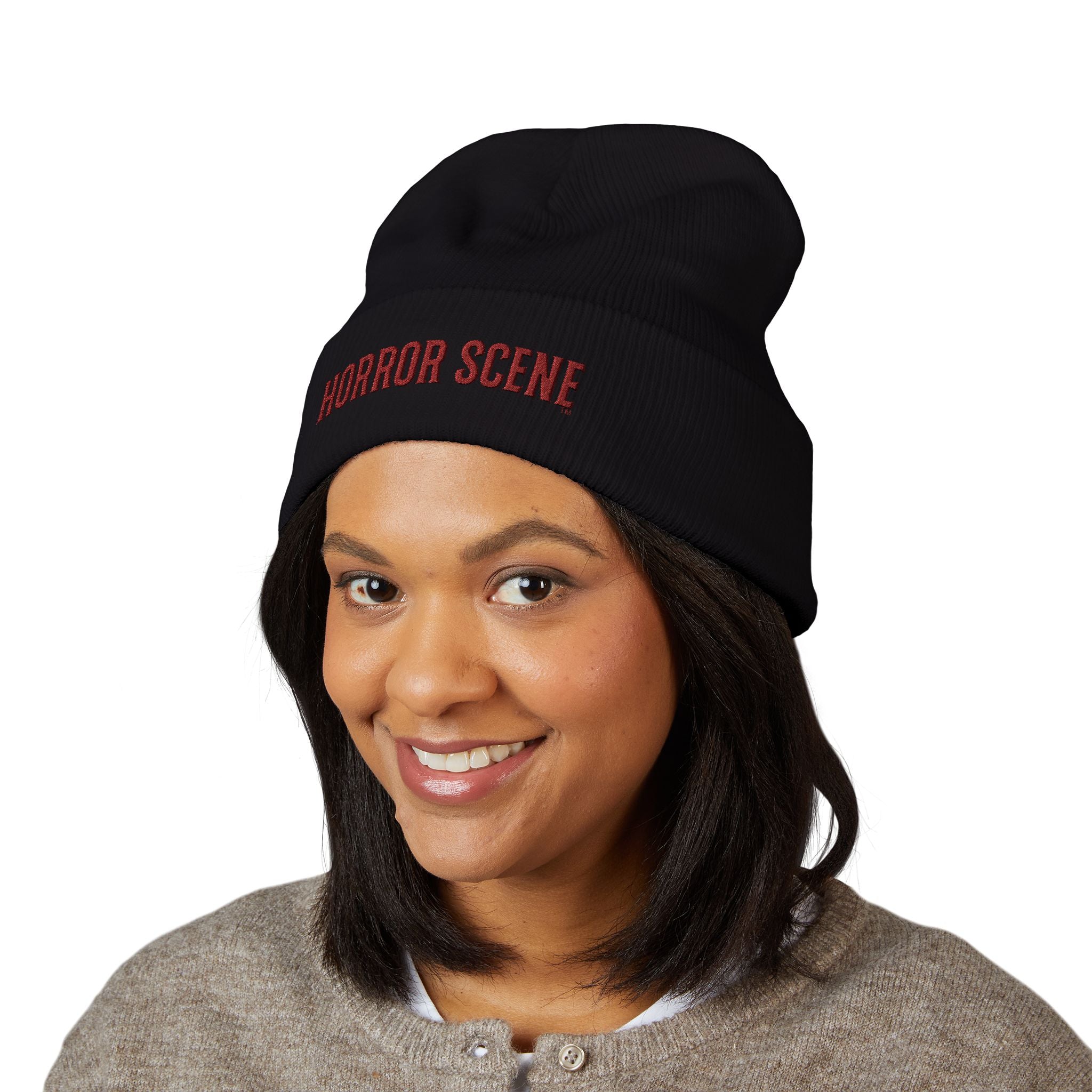 Embroidered Horror Scene Beanie